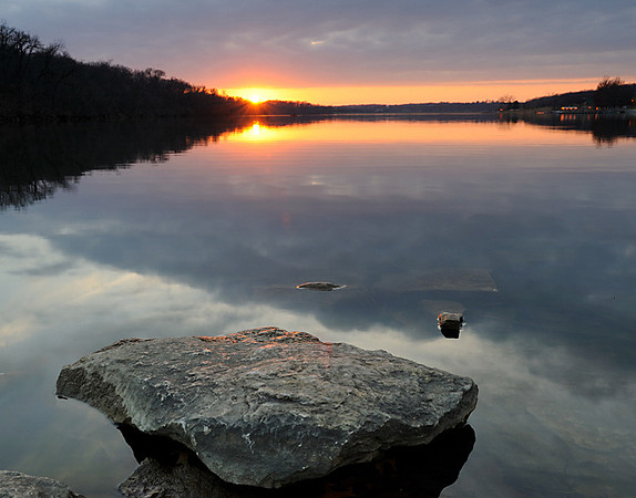 Fall Sunset, Shawnee Mission Lake, Shawnee, Kansas
