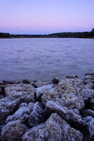 Moonrise over Kill Creek Park, Olathe, Kansas